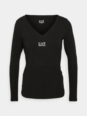 Bluzka z długim rękawem EA7 Emporio Armani czarny