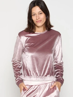 Bluzka z długim rękawem EA7 Emporio Armani liliowy