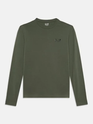 Bluzka z długim rękawem EA7 Emporio Armani oliwkowy