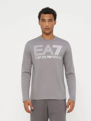 Bluzka z długim rękawem EA7 Emporio Armani szary