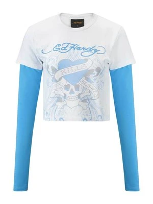 Bluzka z długim rękawem Ed Hardy biały