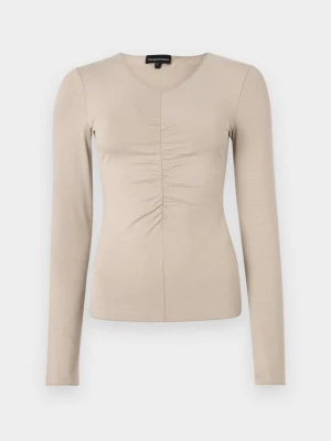 Bluzka z długim rękawem Emporio Armani beżowy