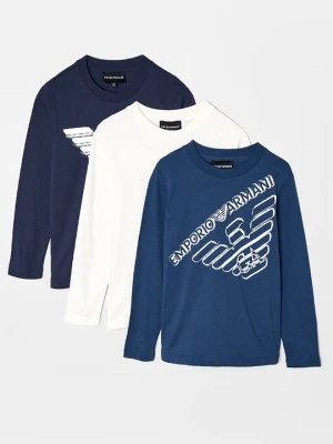 Bluzka z długim rękawem Emporio Armani biały