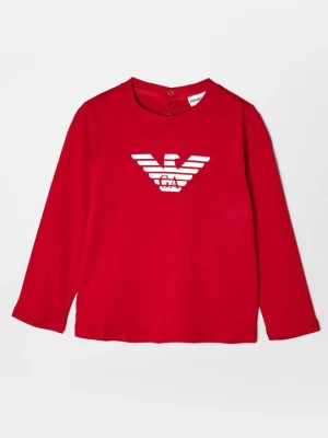 Bluzka z długim rękawem Emporio Armani czerwony