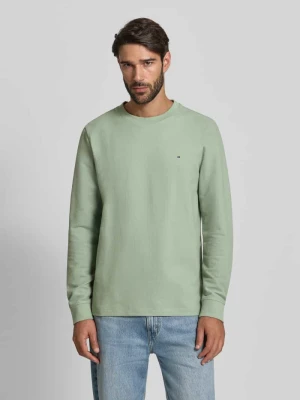 Bluzka z długim rękawem, fakturowanym wzorem i okrągłym dekoltem Christian Berg Men