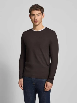 Bluzka z długim rękawem, fakturowanym wzorem i okrągłym dekoltem MCNEAL