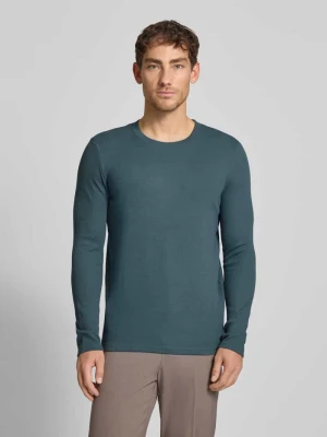 Bluzka z długim rękawem, fakturowanym wzorem i okrągłym dekoltem MCNEAL