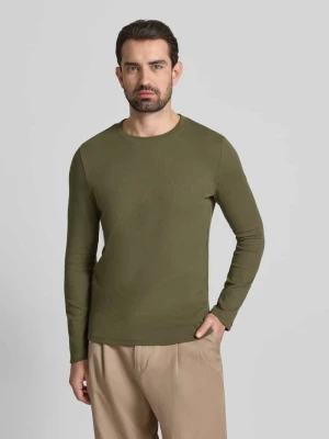 Bluzka z długim rękawem, fakturowanym wzorem i okrągłym dekoltem MCNEAL