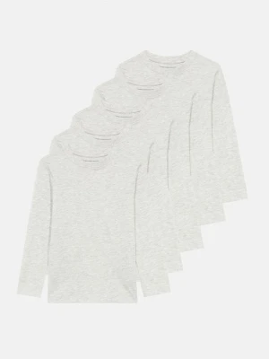 Bluzka z długim rękawem Friboo By Zalando jasnoszary melanż