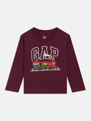 Bluzka z długim rękawem GAP bordowy