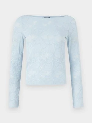 Bluzka z długim rękawem Gina Tricot jasnoniebieski denim