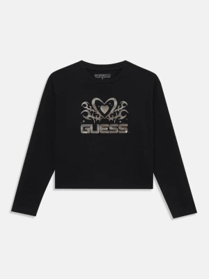 Bluzka z długim rękawem Guess czarny