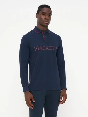 Bluzka z długim rękawem Hackett London granatowy