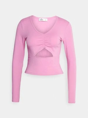 Bluzka z długim rękawem Hollister Co. różowy