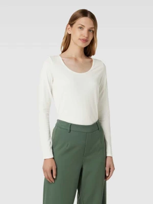 Bluzka z długim rękawem i dekoltem w łódkę model ‘Basic’ s.Oliver RED LABEL