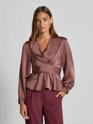 Bluzka z długim rękawem i dekoltem w serek NEO NOIR