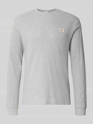 Bluzka z długim rękawem i detalem z logo Calvin Klein Jeans