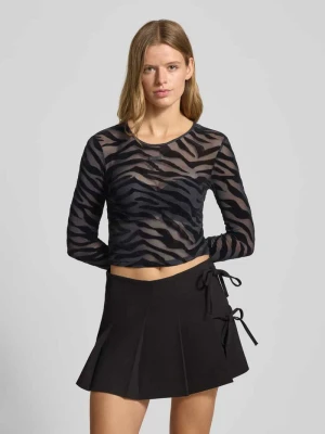 Bluzka z długim rękawem i detalem z logo Karo Kauer