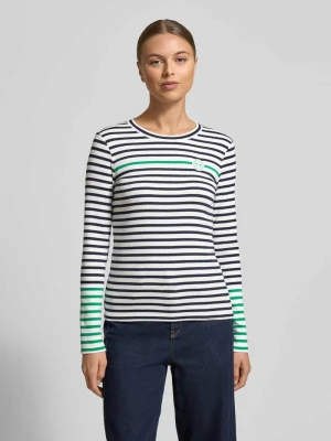 Bluzka z długim rękawem i detalem z logo Marc Cain