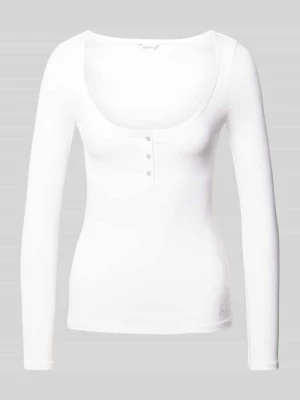 Bluzka z długim rękawem i efektem prążkowania model ‘KARLEE’ Guess