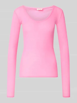 Bluzka z długim rękawem i efektem prążkowania model ‘MASSACHUSETTS’ American vintage