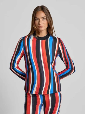 Bluzka z długim rękawem i elastycznym okrągłym dekoltem Marc Cain