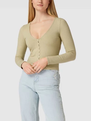 Bluzka z długim rękawem i fakturowanym wzorem model ‘Maren’ EDITED