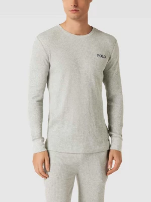 Bluzka z długim rękawem i fakturowanym wzorem model ‘WAFFLE’ Polo Ralph Lauren Underwear