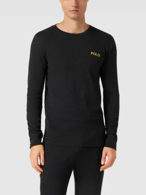 Bluzka z długim rękawem i fakturowanym wzorem model ‘WAFFLE’ Polo Ralph Lauren Underwear