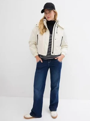 Bluzka z długim rękawem i golfem bonprix