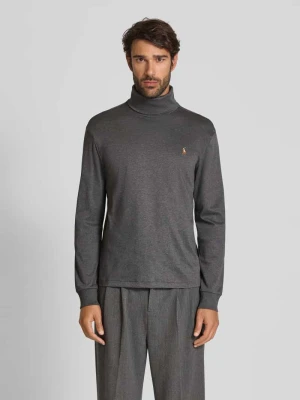 Bluzka z długim rękawem i golfem Polo Ralph Lauren