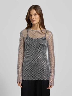 Bluzka z długim rękawem i haftem angielskim model ‘LOPEROSO’ Marella