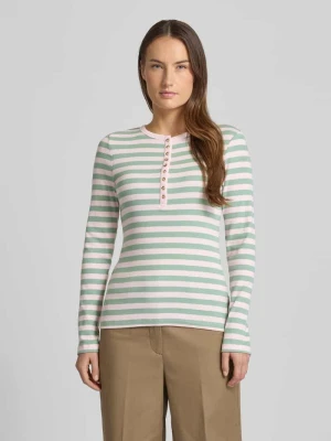 Bluzka z długim rękawem i krótką listwą guzikową Christian Berg Woman