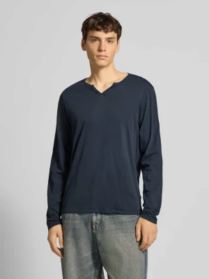 Bluzka z długim rękawem i krótką listwą guzikową model ‘IVALDE’ Blend