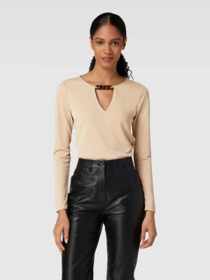 Bluzka z długim rękawem i łańcuszkiem model ‘CLIANTHA’ Lauren Ralph Lauren