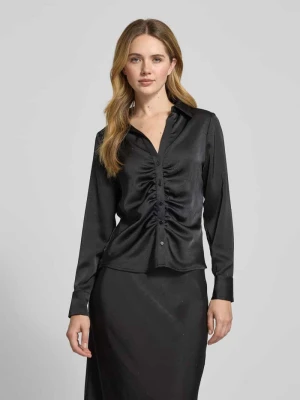 Bluzka z długim rękawem i listwą guzikową model ‘Christy’ NEO NOIR