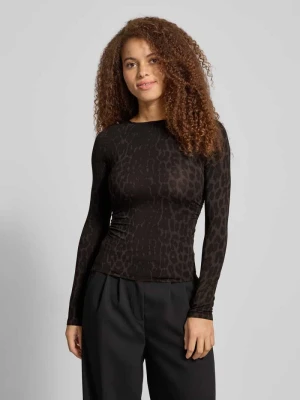 Bluzka z długim rękawem i marszczeniami model ‘Maeve’ OH APRIL