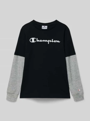 Bluzka z długim rękawem i nadrukami z logo Champion