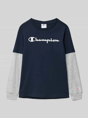 Bluzka z długim rękawem i nadrukami z logo Champion