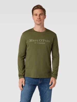 Bluzka z długim rękawem i nadrukiem z logo Marc O'Polo