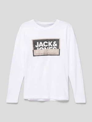 Bluzka z długim rękawem i nadrukiem z logo model ‘COLOGAN’ jack & jones