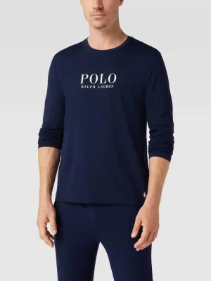 Bluzka z długim rękawem i nadrukiem z logo model ‘LIQUID’ Polo Ralph Lauren Underwear