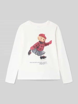 Bluzka z długim rękawem i nadrukiem z logo Polo Ralph Lauren Teens