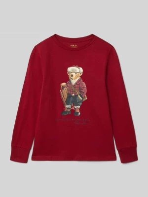 Bluzka z długim rękawem i nadrukiem z logo Polo Ralph Lauren Teens