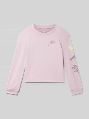 Bluzka z długim rękawem i nadrukiem z logo Roxy