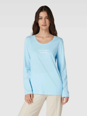 Bluzka z długim rękawem i nadrukowanym napisem model ‘Everyday’ s.Oliver RED LABEL