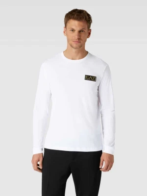 Bluzka z długim rękawem i naszywką z logo EA7 Emporio Armani