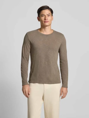 Bluzka z długim rękawem i okrągłym dekoltem model ‘BYSAPICK’ American vintage