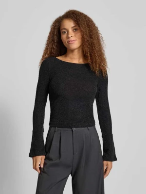 Bluzka z długim rękawem i okrągłym dekoltem model ‘GILLY’ Noisy May