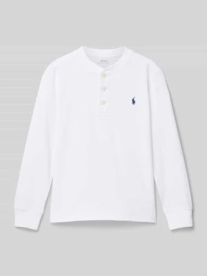 Bluzka z długim rękawem i okrągłym dekoltem model ‘HENLEY’ Polo Ralph Lauren Kids